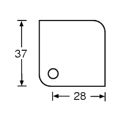 Ecke quadratisch klein Masse 2