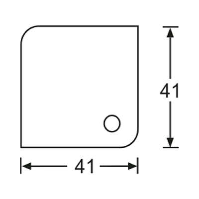 Ecke quadratisch Masse 1