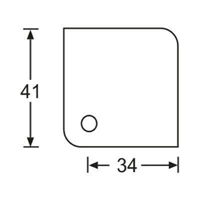 Ecke quadratisch Masse 2