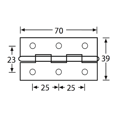 Scharnier Mittel Verzinkt 2602