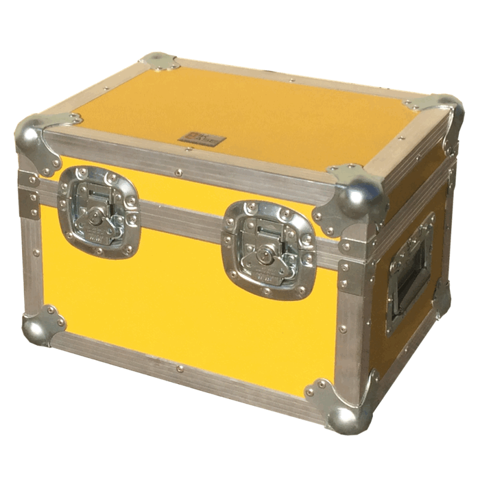 Truhen Flightcase in 6.5 Millimeter gelb beschichtet